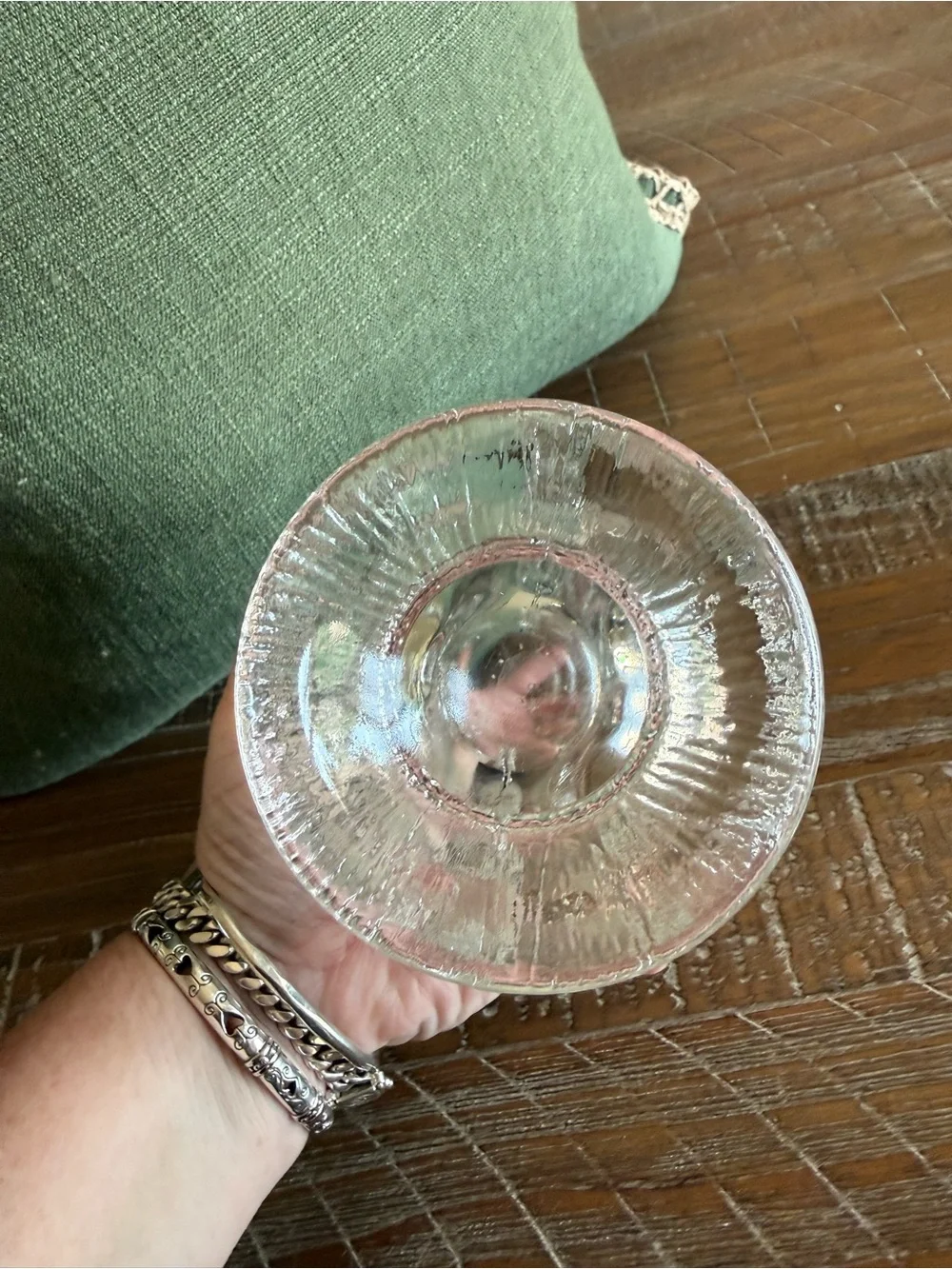 Vintage Indiana Glass Clear Two-Faced Tiki Mug